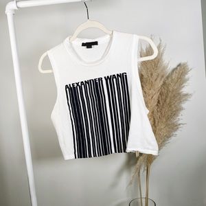 alexander wang sleeveless crop top